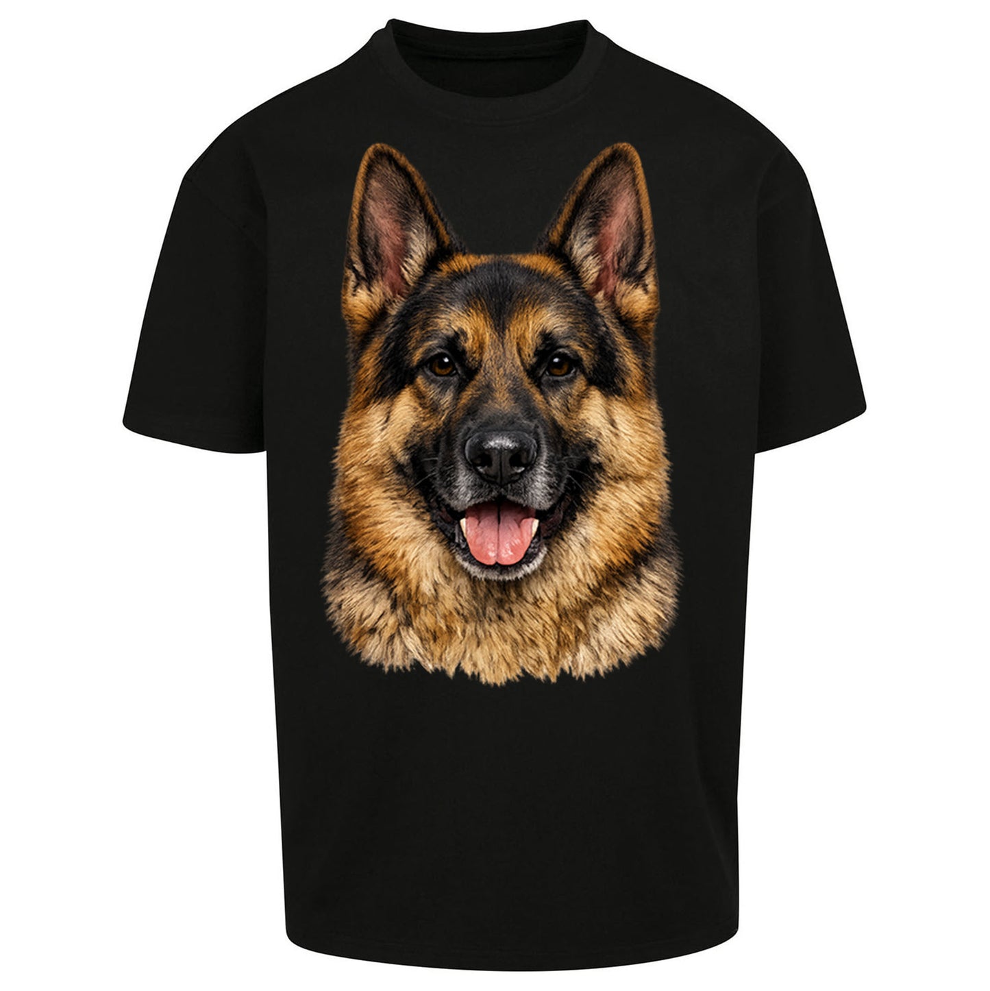 German Shepherd Dog Face Oversized T Shirt