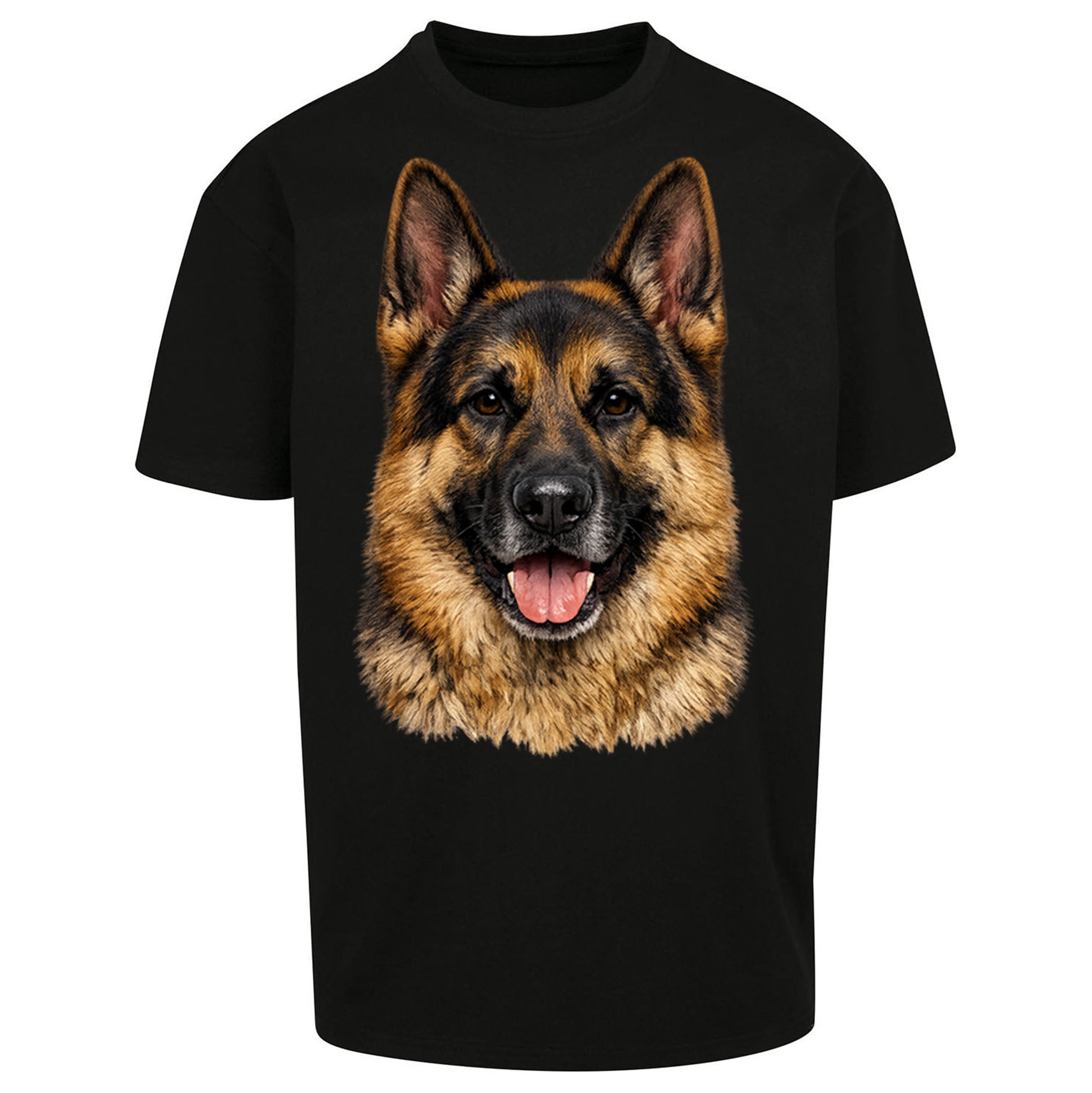 German Shepherd Dog Face Oversized T Shirt