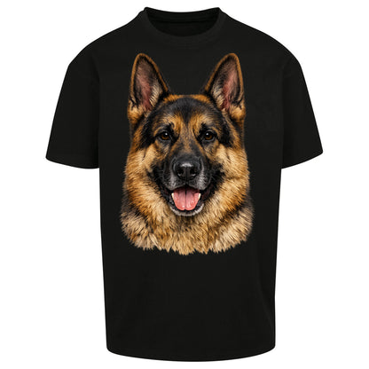 German Shepherd Dog Face Oversized T Shirt