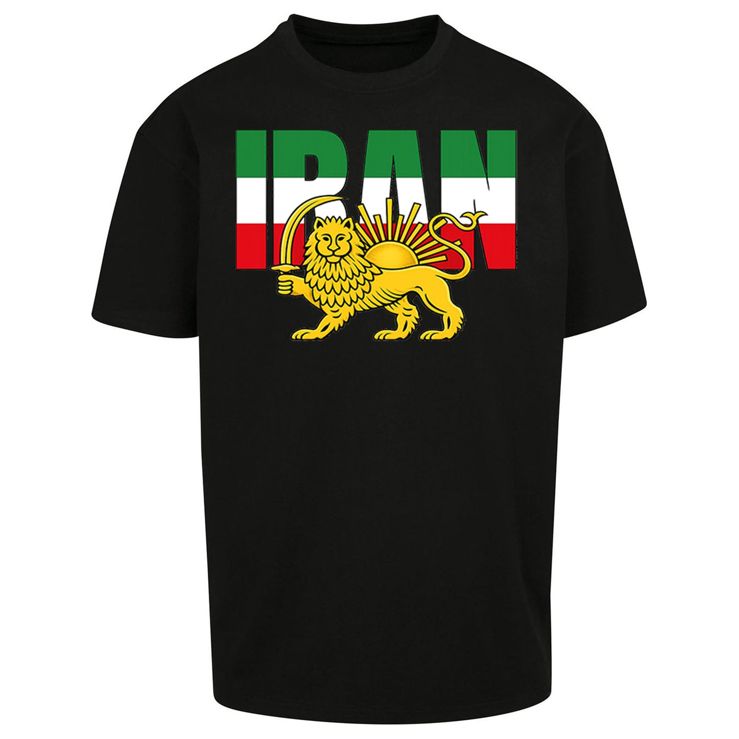 Iran Flag Oversized T Shirt