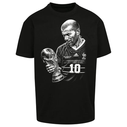 Zidane France Footballer Oversized T Shirt