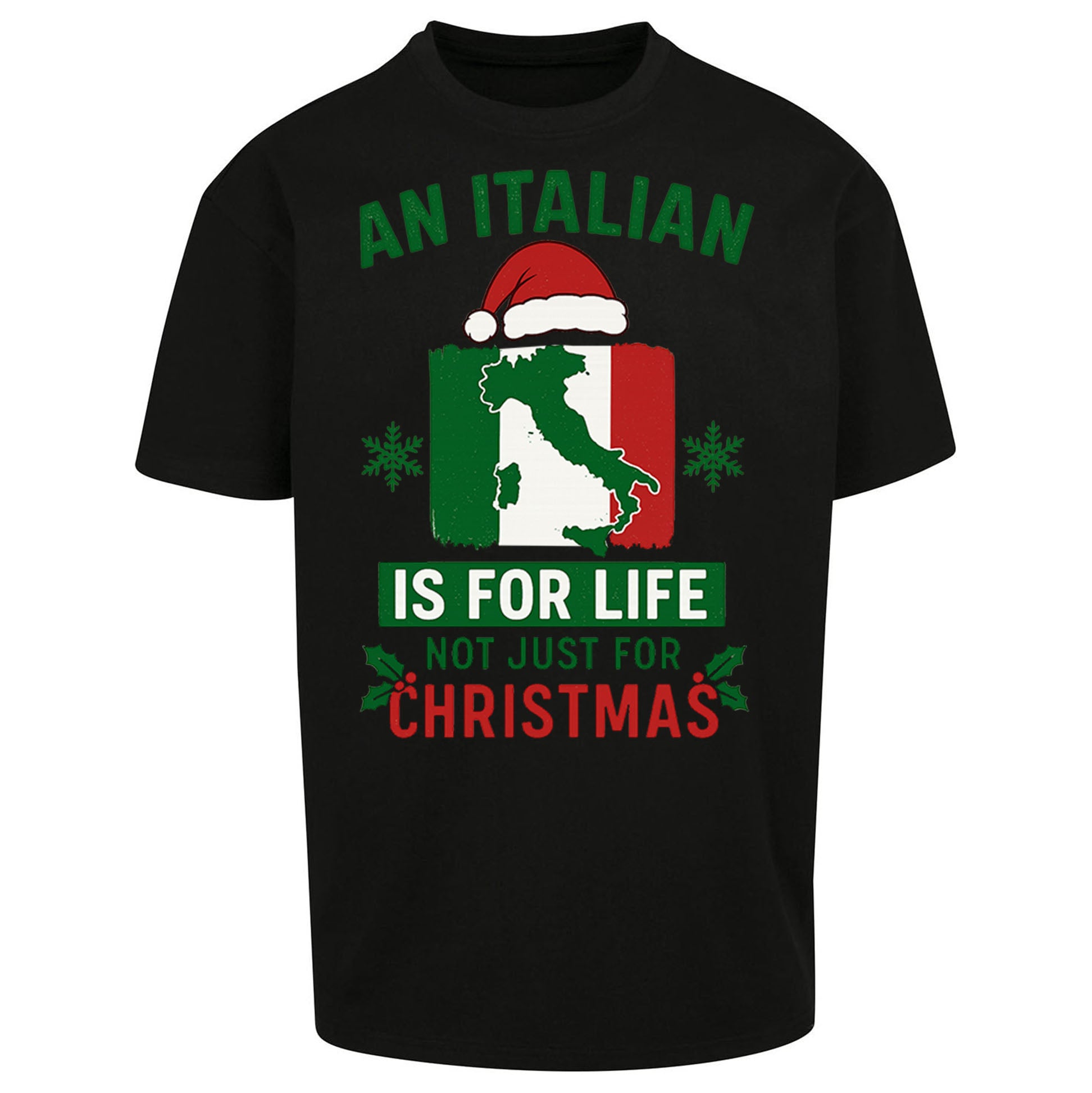 Italian Christmas Oversized T Shirt