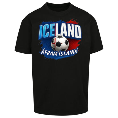 Iceland Retro World Cup Oversized T Shirt