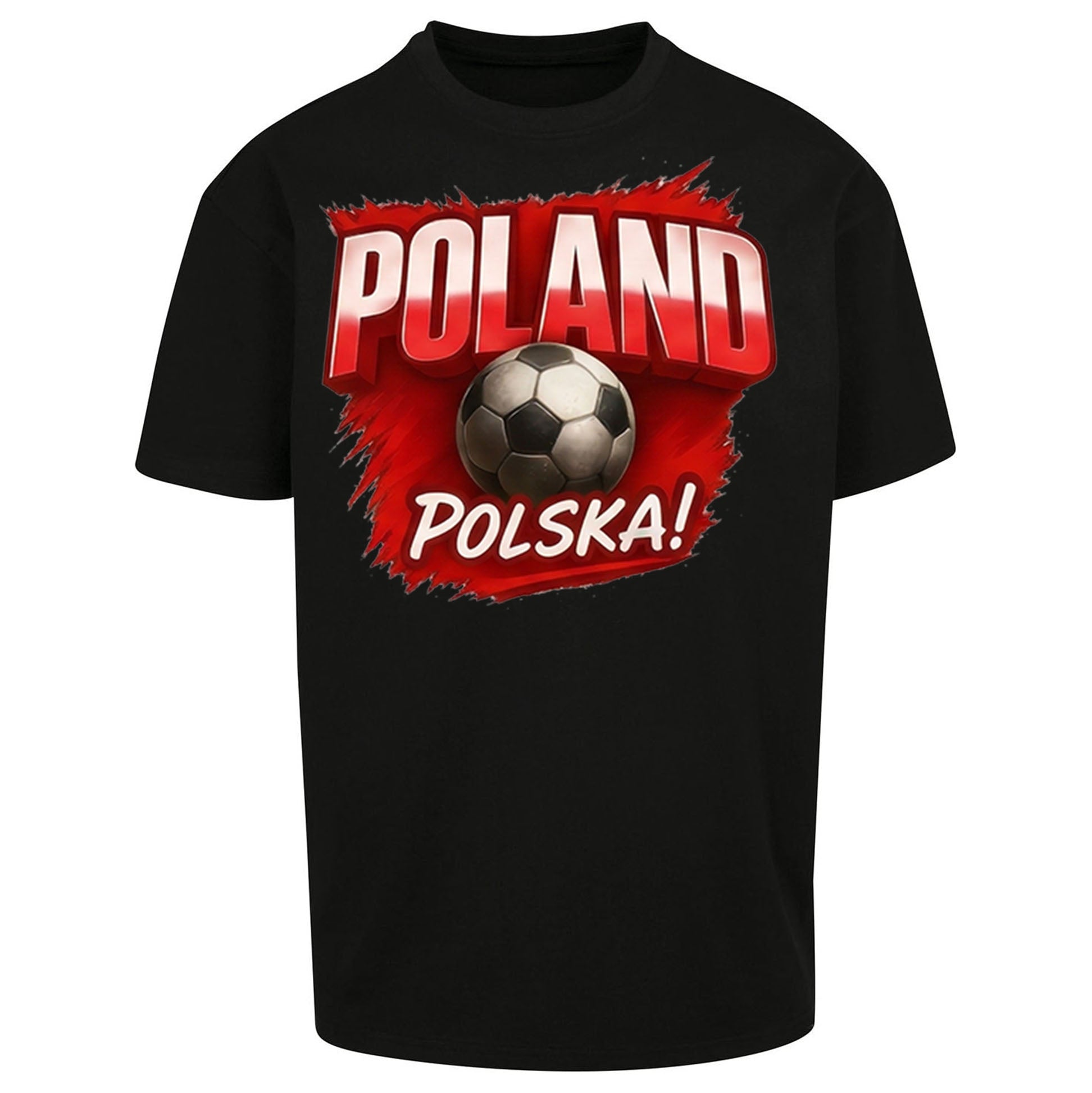 Poland Retro World Cup Oversized T Shirt 