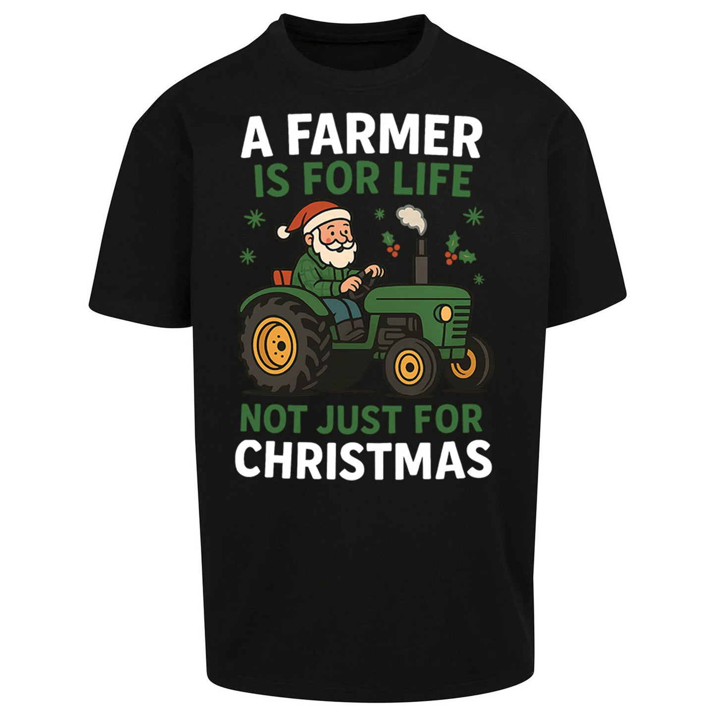 Farmer Christmas Oversized T Shirt