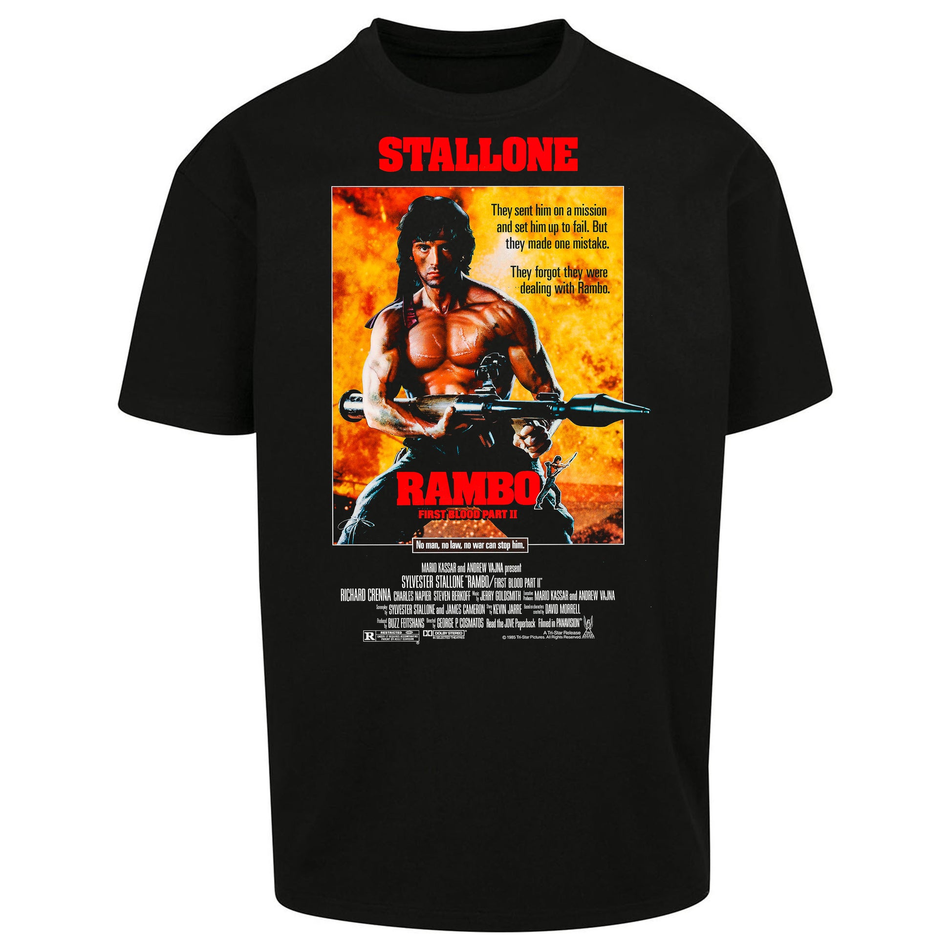 Rambo Movies Oversized T Shirt