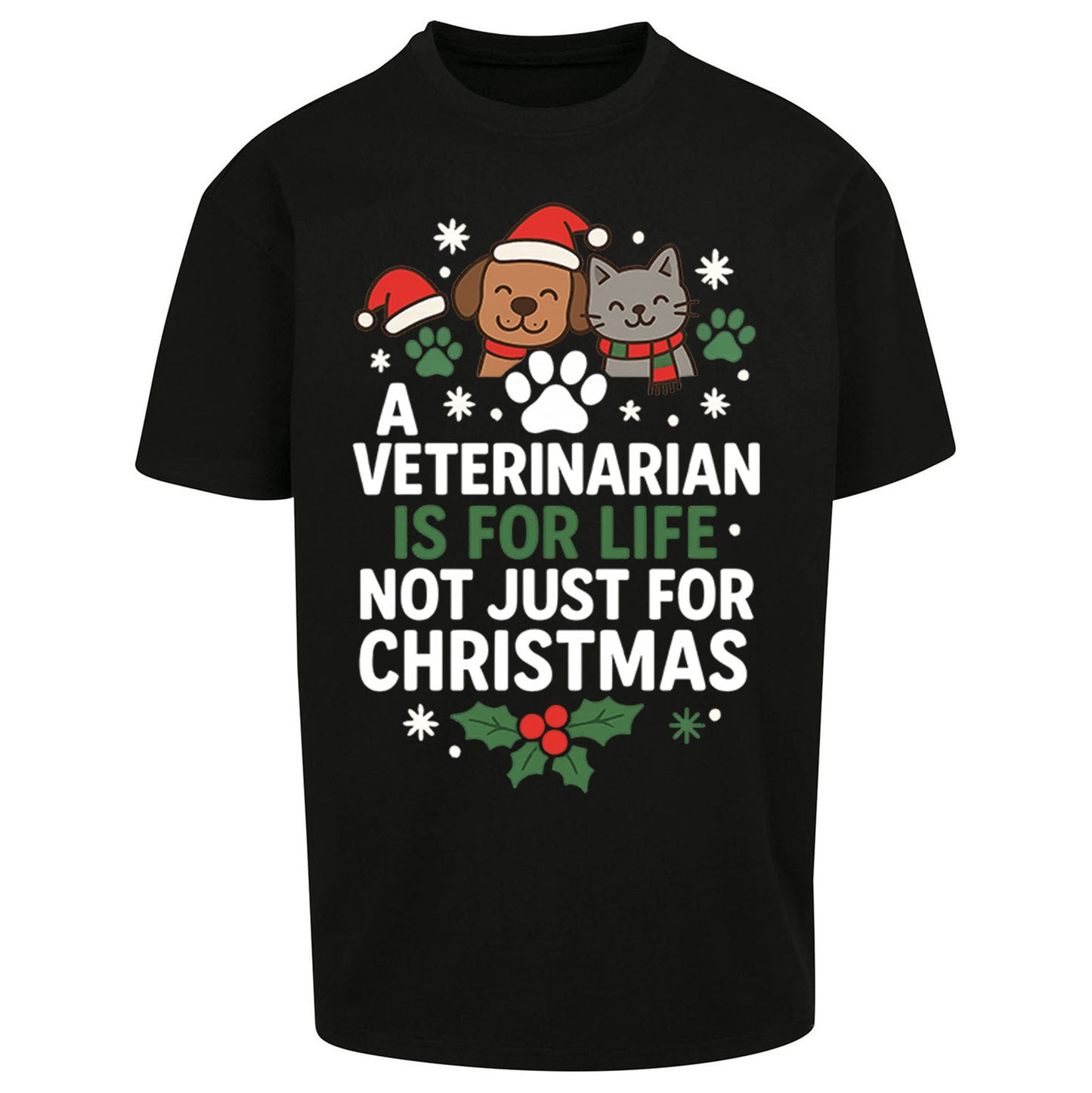 Veterinarian Christmas Oversized T Shirt