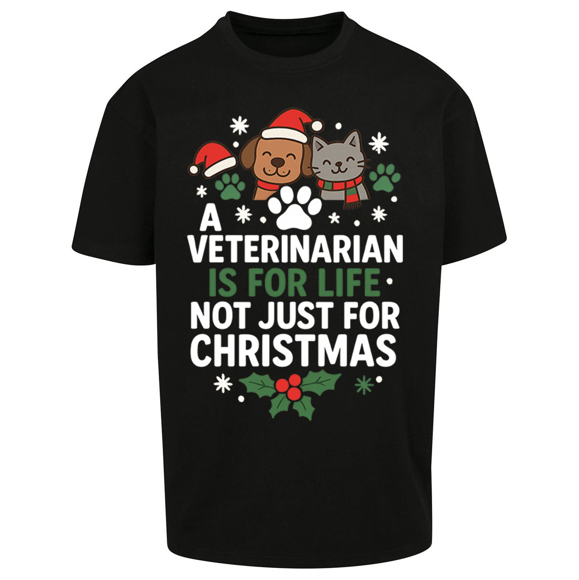 Veterinarian Christmas Oversized T Shirt