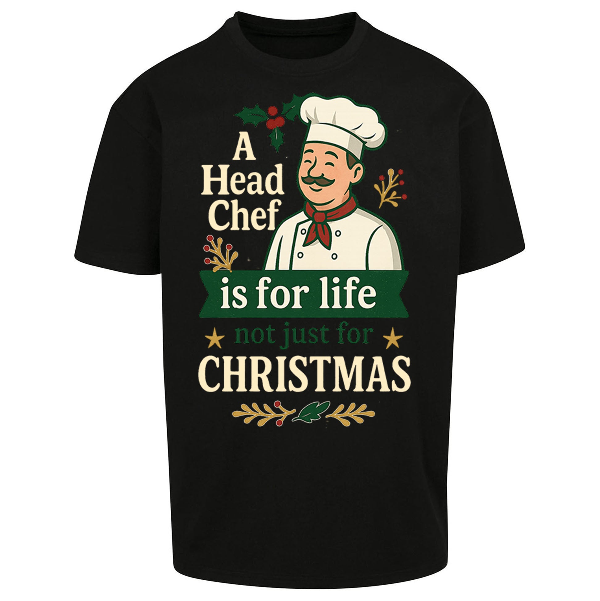 Head Chef Christmas Oversized T Shirt