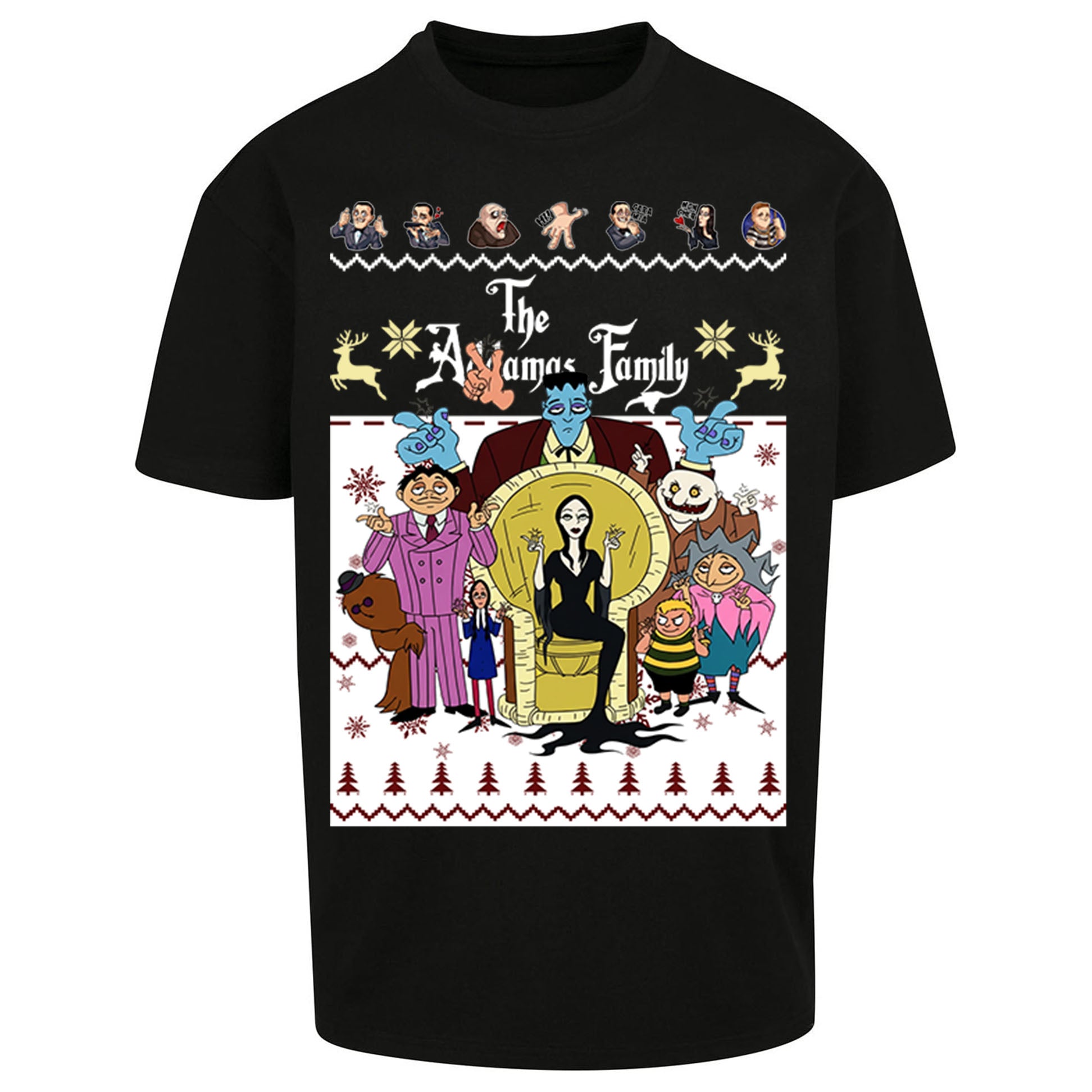 Scary Addams Christmas Oversized T Shirt
