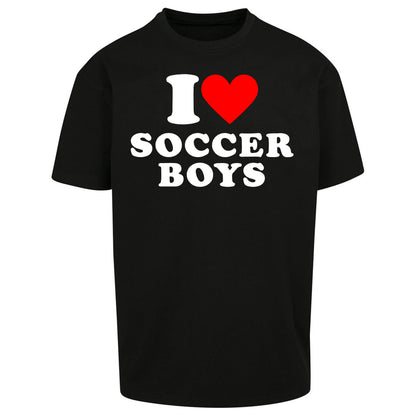 I Love Soccer Boys Oversized T Shirt