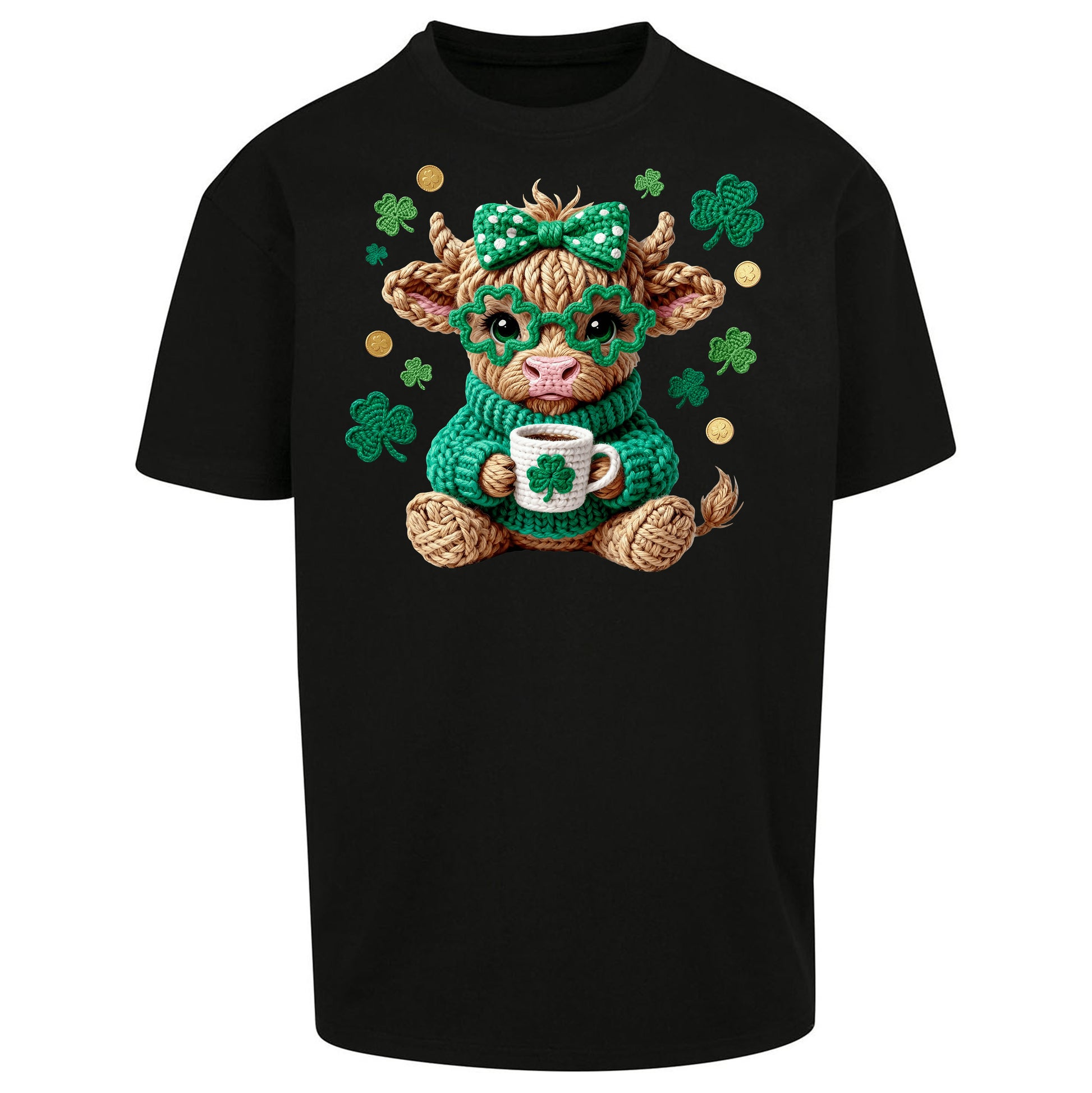 Cute Cow St Patrick Oversized T Shirt