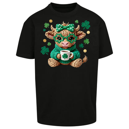 Cute Cow St Patrick Oversized T Shirt