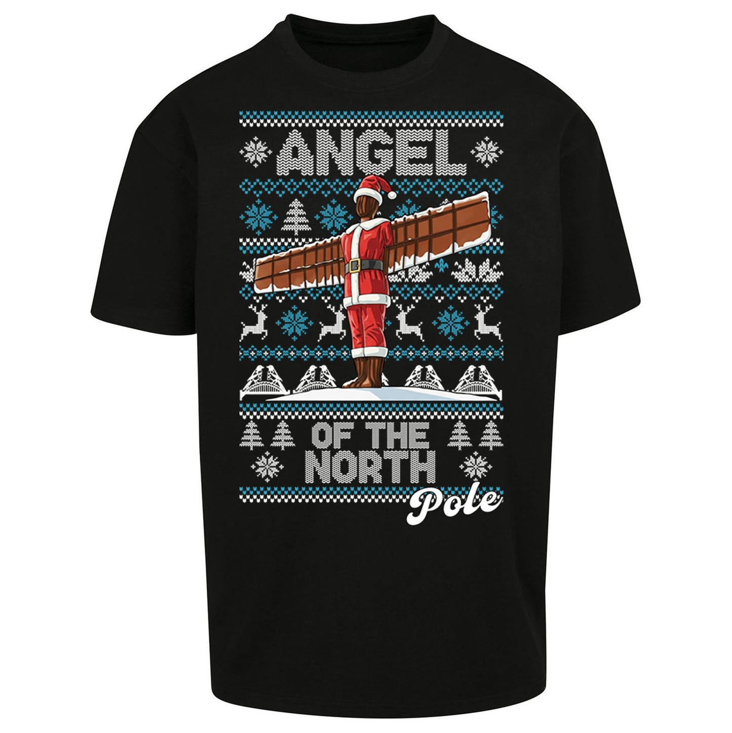 Angel Of The North Pole Christmas Oversized T Shirt