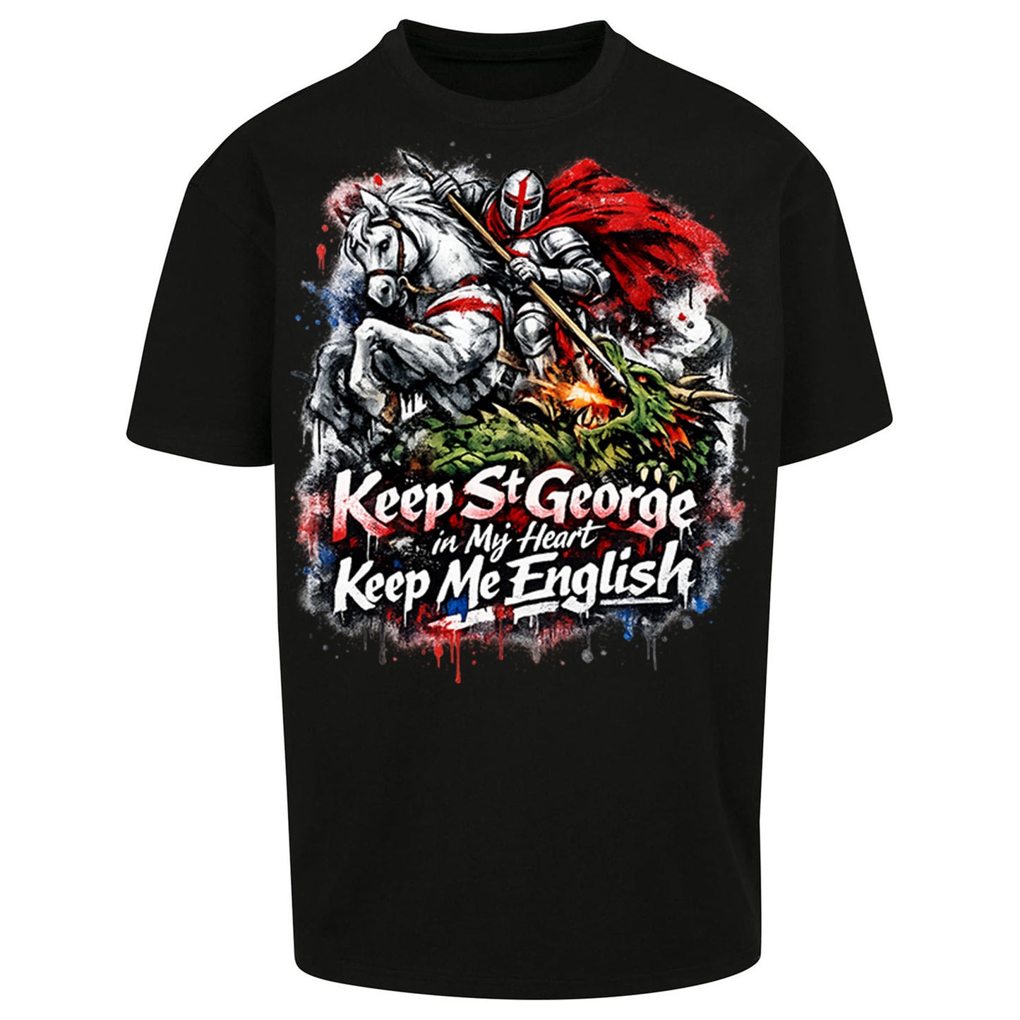 St gorges CrossOversized T Shirt 