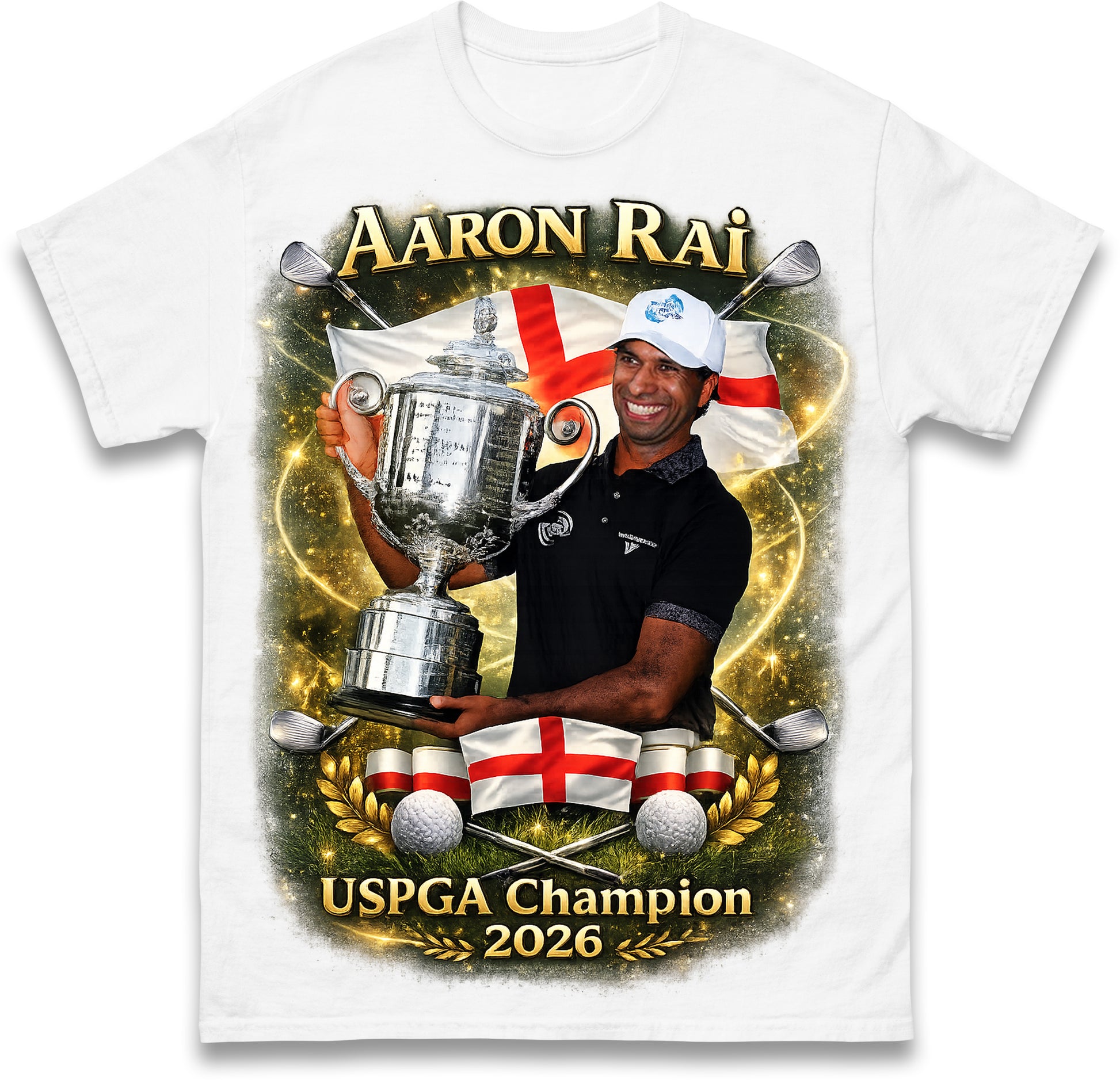 Aaron Rai USPGA Champion Golf 2026 T Shirt