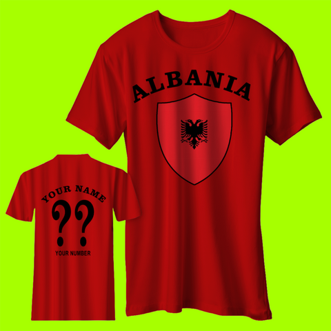 Personalised Albania Football Shirt with any Name & Number