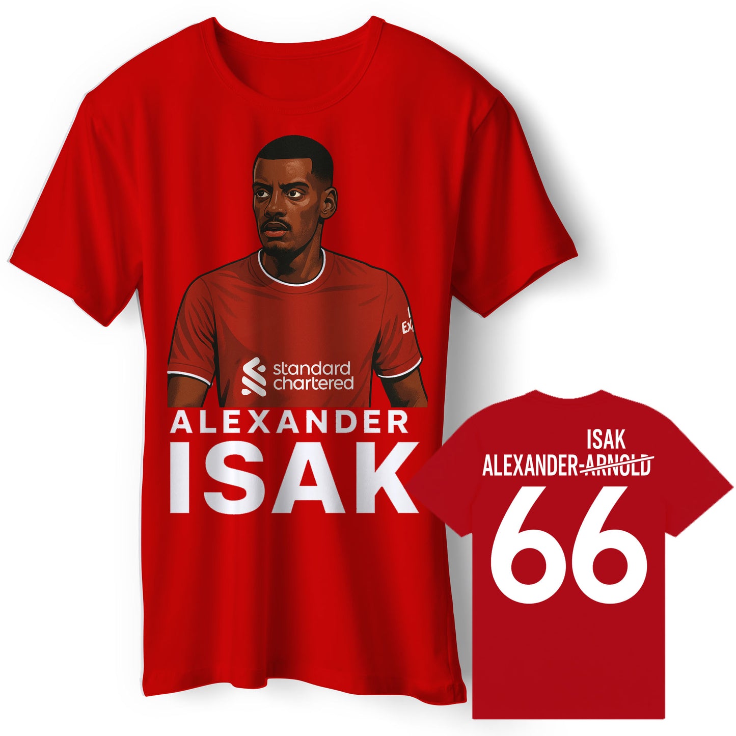 Alexander Arnold Isak Liverpool Football Shirt
