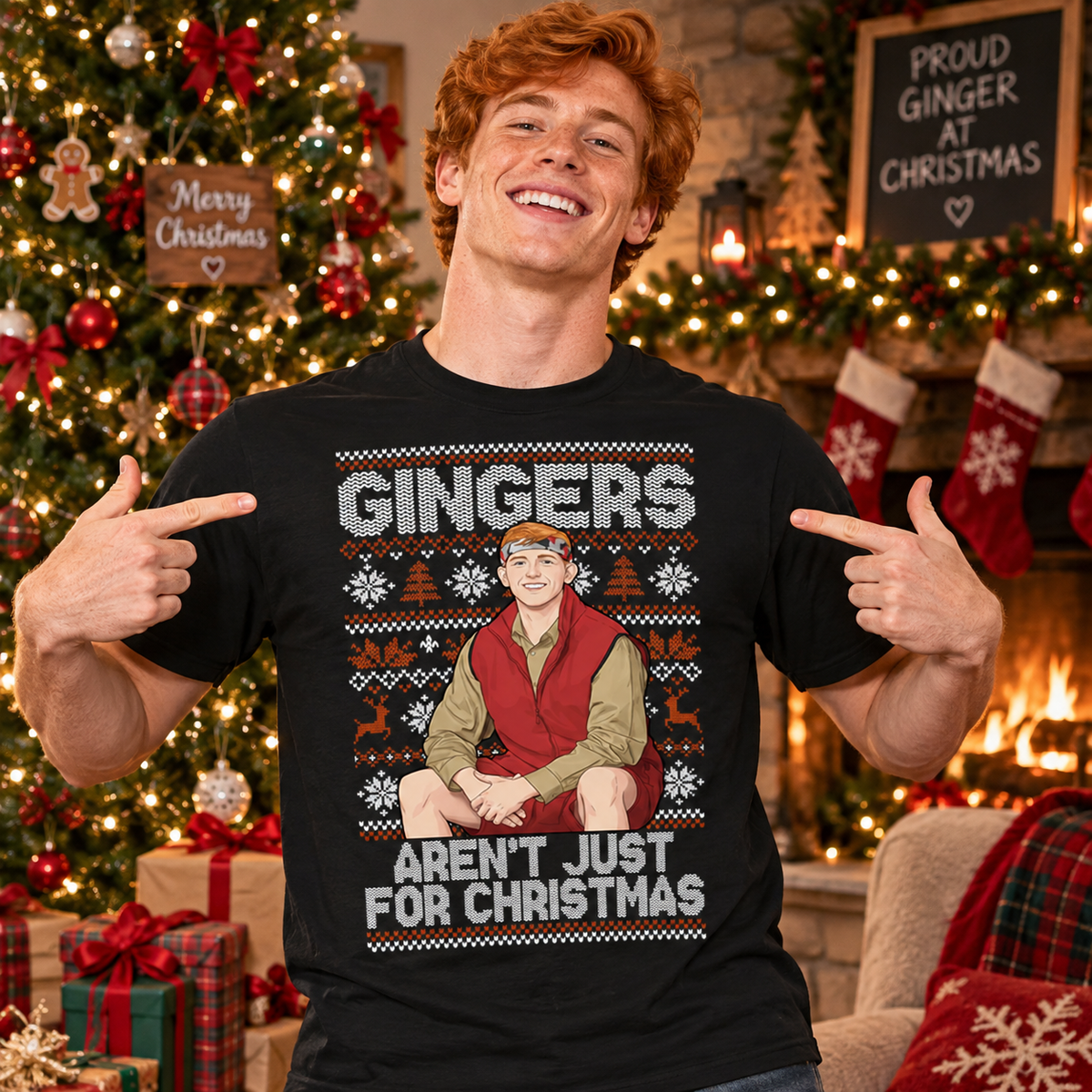 Angry Ginge Xmas T Shirt