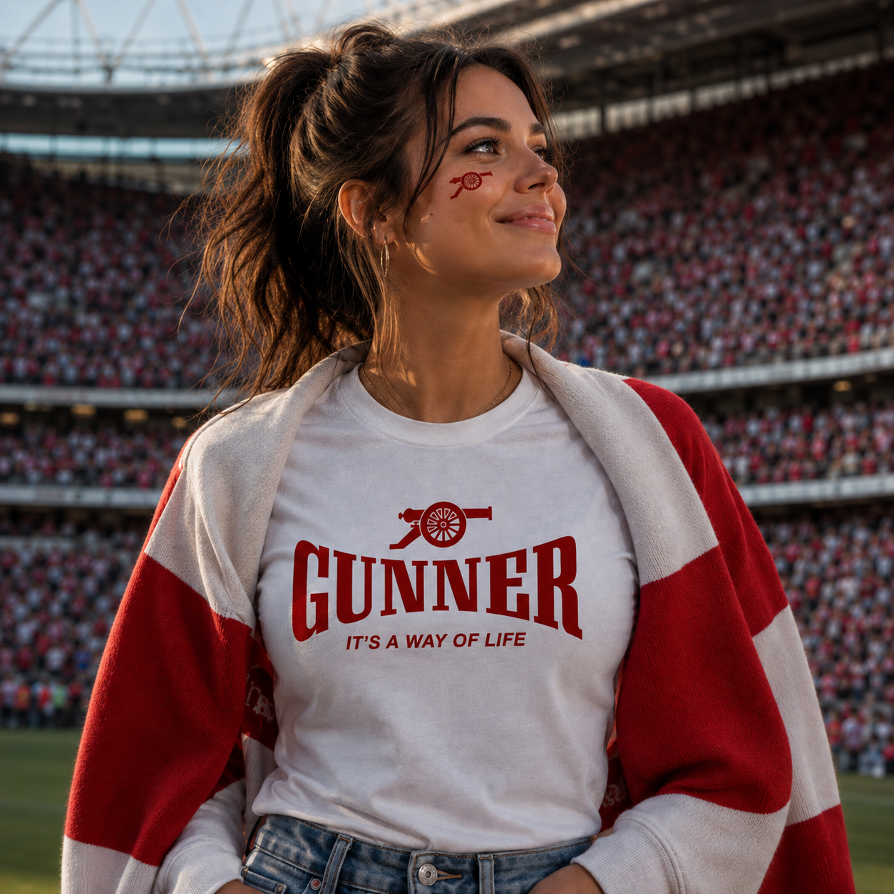 Arsenal Football Ladies T Shirt