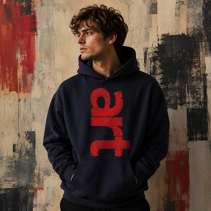 ART Hoodie Minimal Typography Modern Graphic Hooded Tops