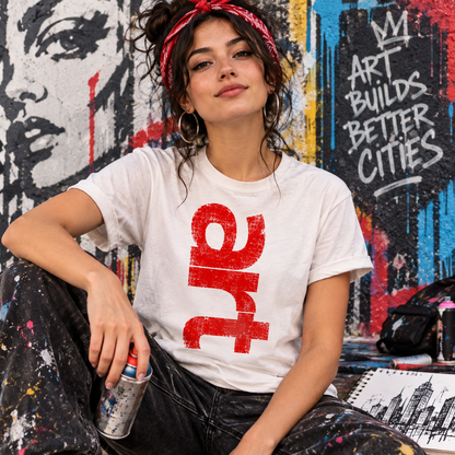 Art T Shirt Unisex Cotton Tee Graphic Tee Artist Shirt Creative Apparel Abstract Design Urban Syle