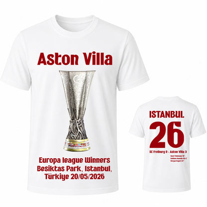 Aston Villa Europa League Winners Istanbul 2026 T Shirt