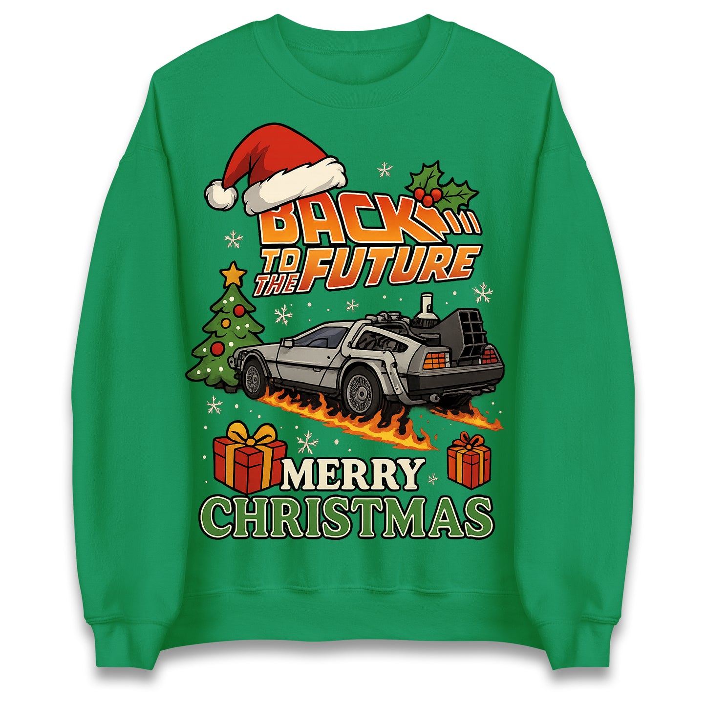 Back to The Future Christmas Jumper Mens