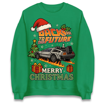 Back to The Future Christmas Jumper Mens