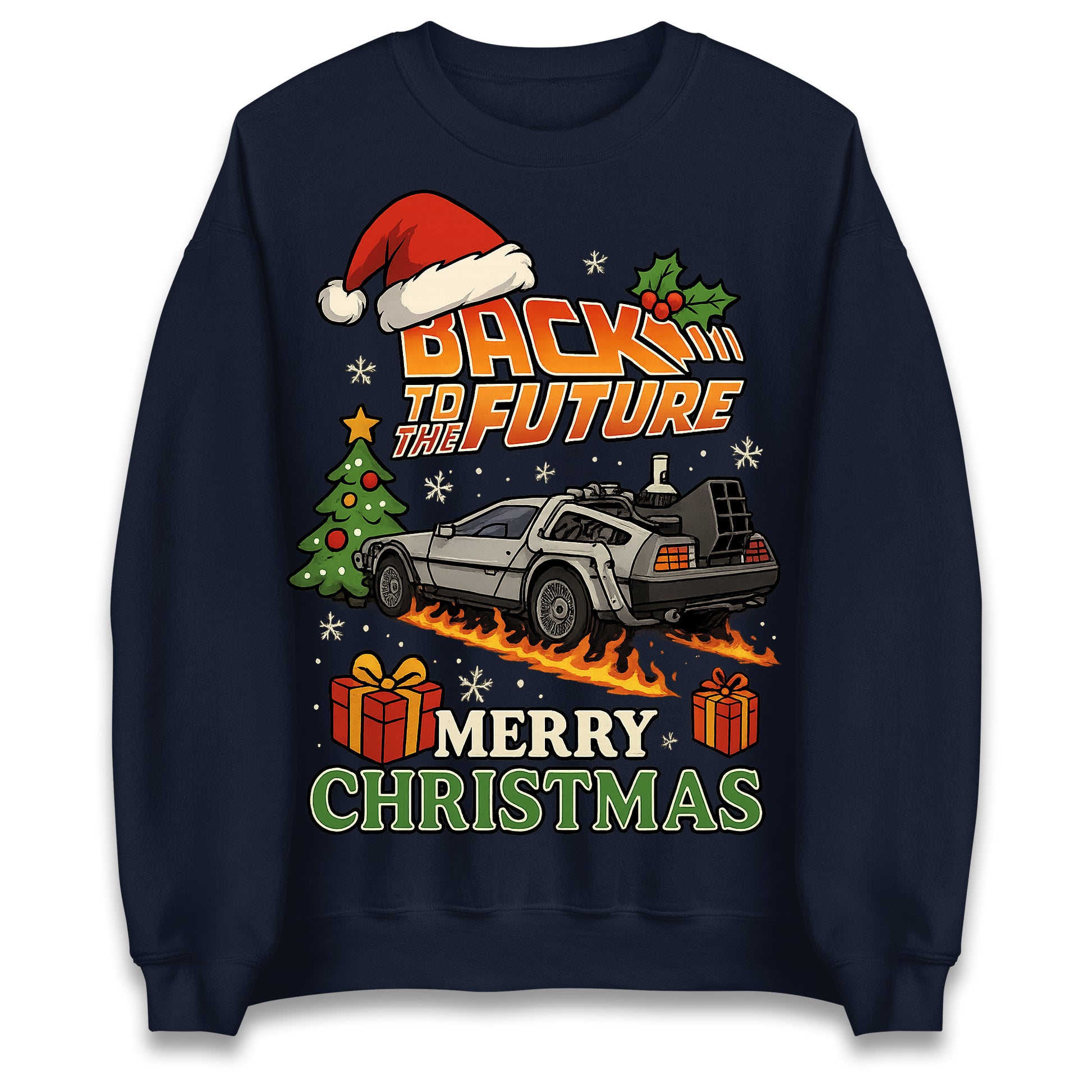 Back to The Future Christmas Jumper Mens