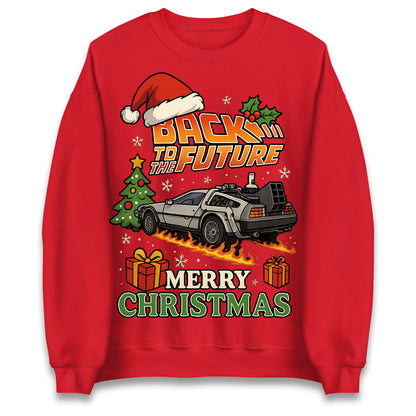 Back to The Future Christmas Jumper Mens