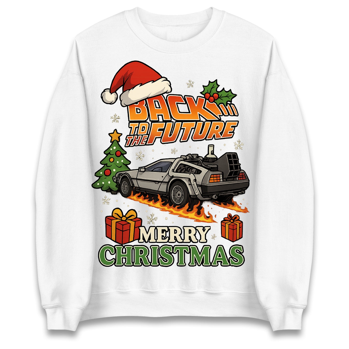 Back to The Future Christmas Jumper Mens