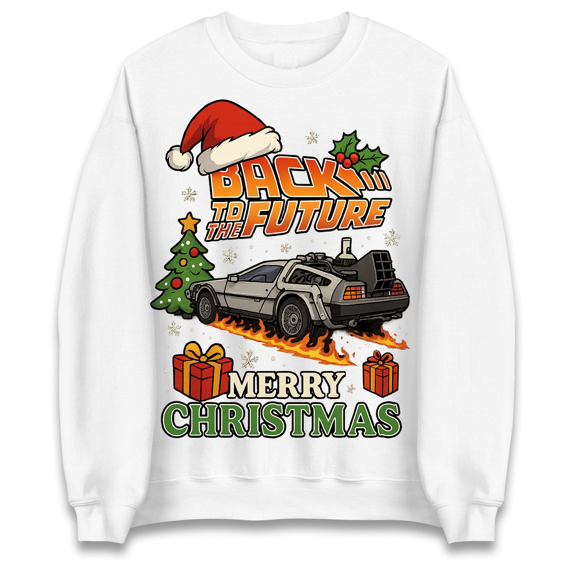 Back to The Future Christmas Jumper Mens