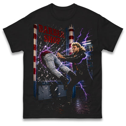 Barber Shop Window Pro Wrestling Tee