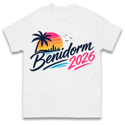 Benidorm 2026 T Shirt Holiday Shirt Matching Couples Tee Girls Trip Shirt Lads Holiday Tee Vacation Top