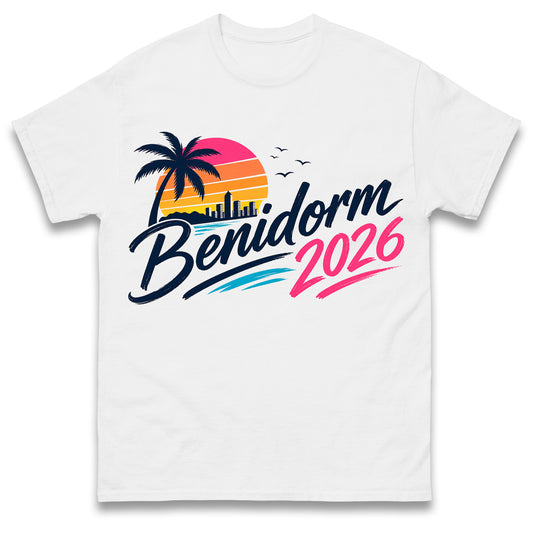 Benidorm 2026 T Shirt Holiday Shirt Matching Couples Tee Girls Trip Shirt Lads Holiday Tee Vacation Top
