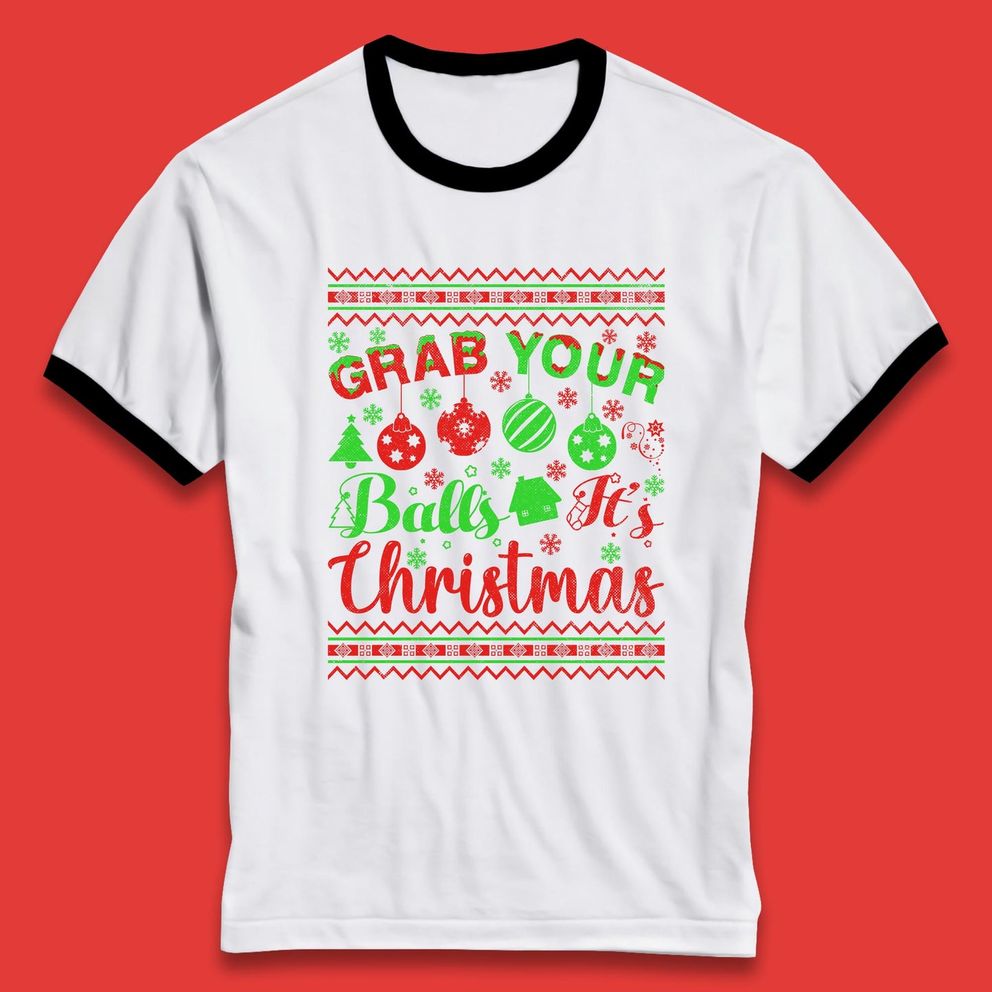christmas ornament ringer t shirt