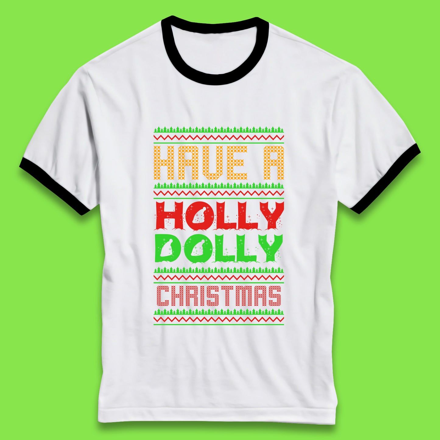 holly dolly christmas ringer t shirt