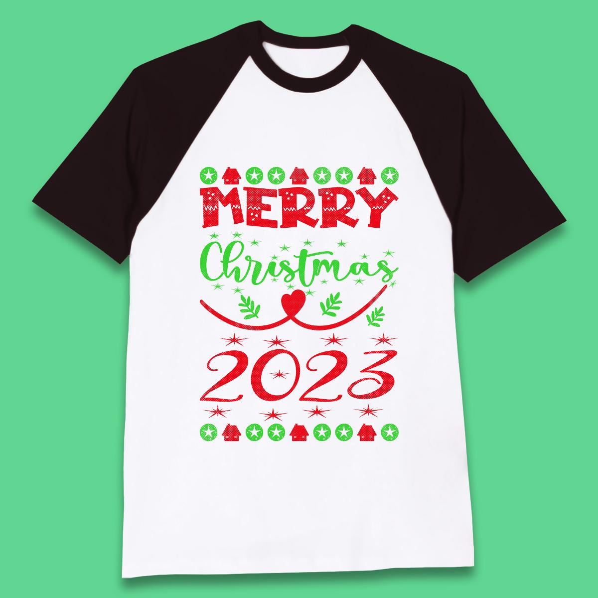 Merry Christmas 2023 Winter Holiday Xmas Festive Celebration Baseball T Shirt