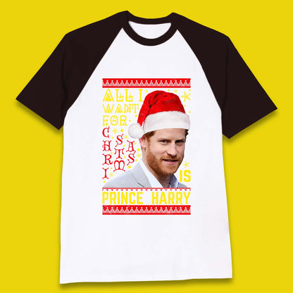 Prince Harry Christmas Baseball T-Shirt