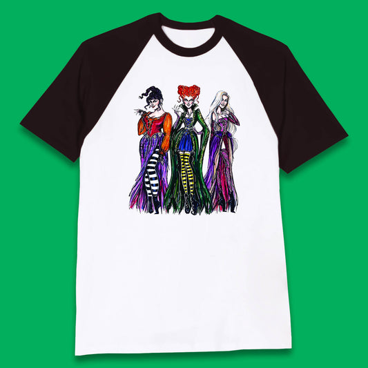 Halloween The Sanderson Sisters From Hocus Pocus Vintage Halloween Witches Baseball T Shirt