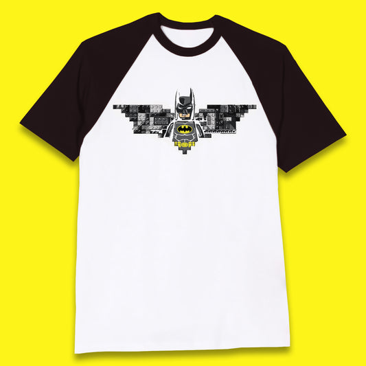 The Lego Batman Movie Superhero Building Bricks Block DC Comics Batman Master Builder Comic Book Character Baseball T Shirt