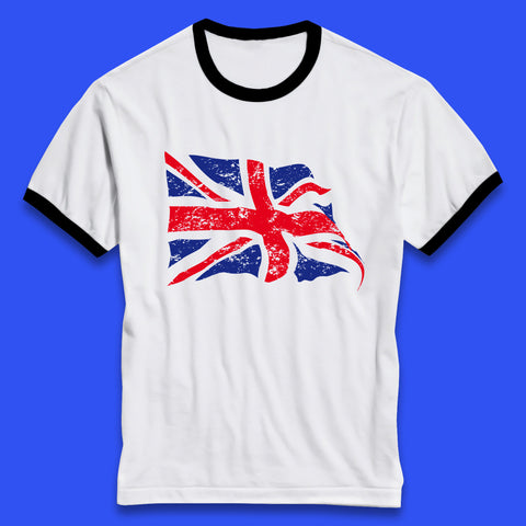 UK Flag Britain England Union Jack United Kingdom British Flag Patriotism Ringer T Shirt