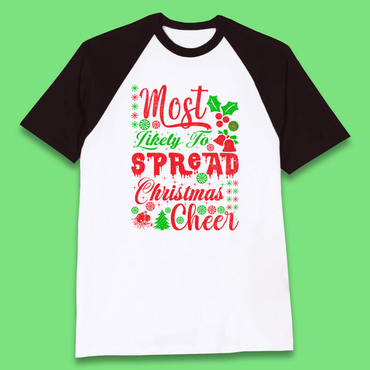 spread christmas cheer baseball t shirt