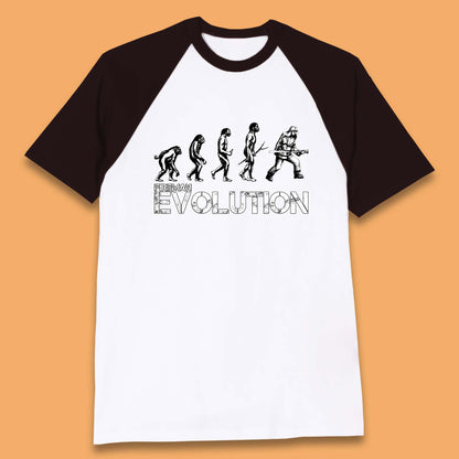 Fireman Evolution Funny Fire Brigade Service Firefighter Baseball T Shirt
