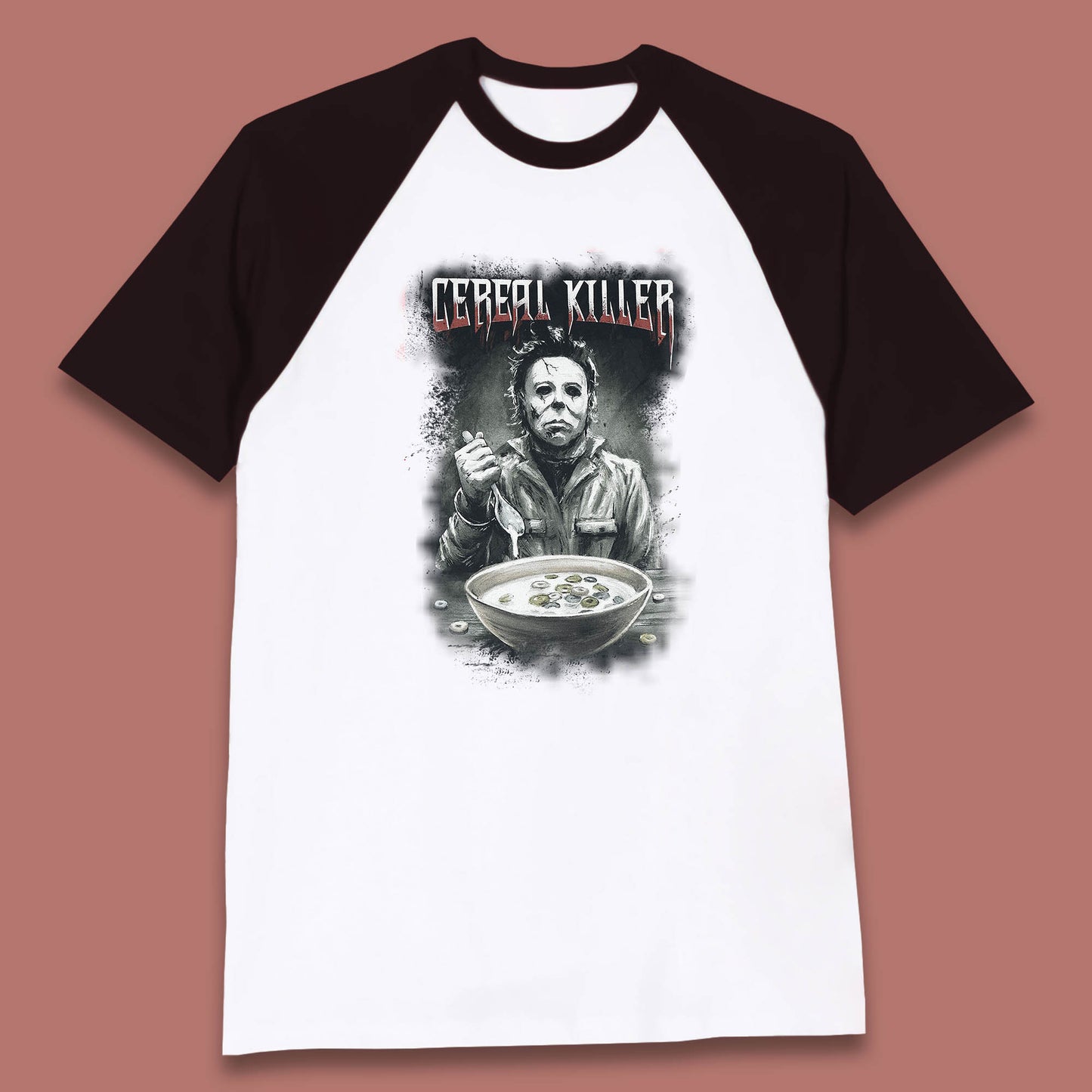Michael Myers Cereal Killer Halloween Serial Killer Horror Movie Character Baseball T Shirt