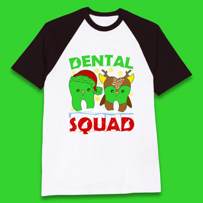 christmas dental squad baseball t shirt