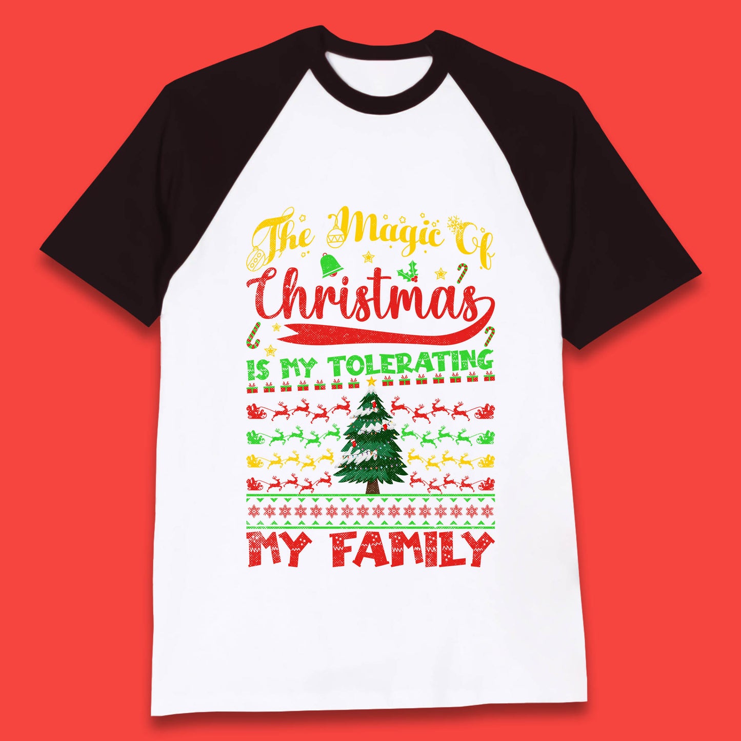 christmas quote baseball t shirt