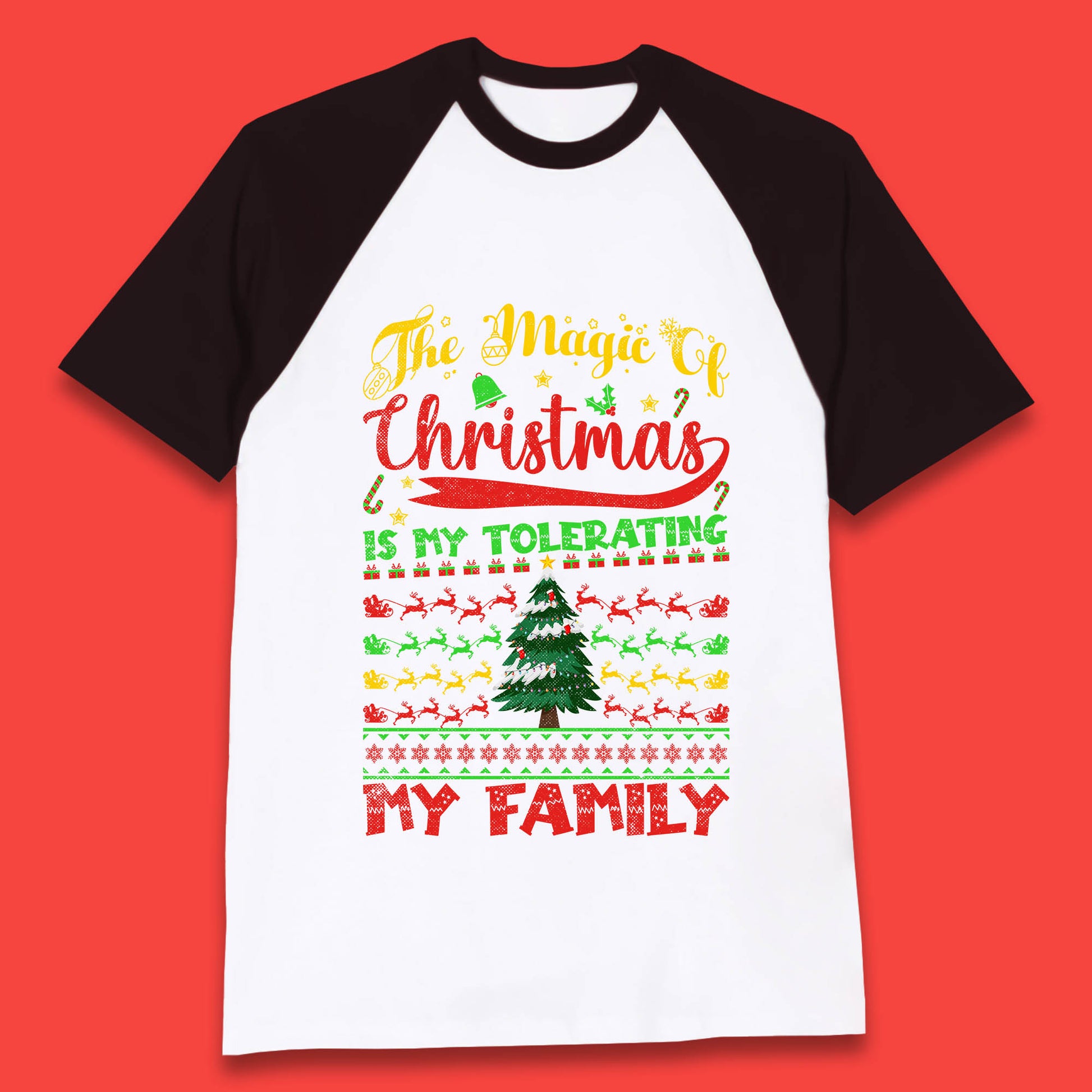 christmas quote baseball t shirt
