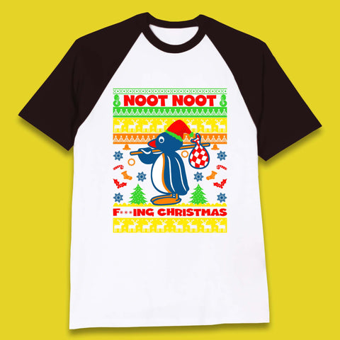 Penguin Noot Noot Christmas Baseball T-Shirt